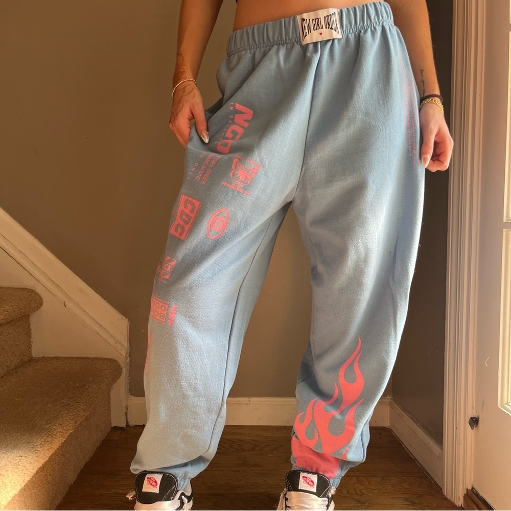 NEW GIRL ORDER Graphic Sweatpants